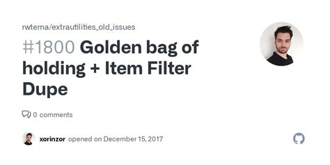 item filter and golden bag dupe